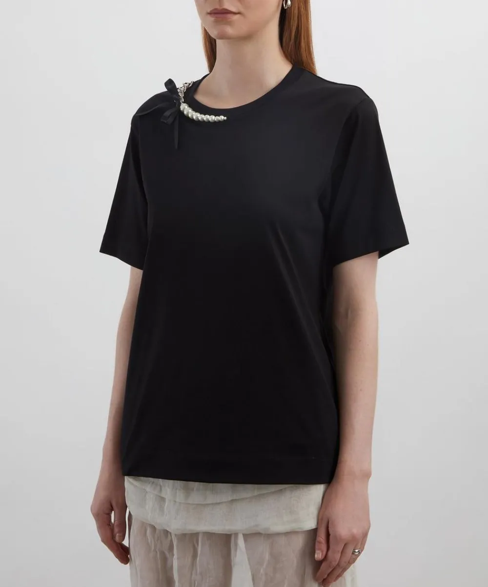 Simone Rocha Tops^Pearl and Chain Boy T-Shirt
