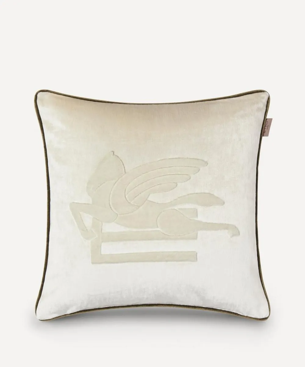 Etro Cushions|Living Room^Pegaso Embroidered Cushion and Cord