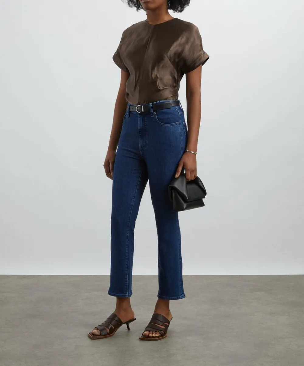 Frame Jeans^Pencil High-Rise Slim Jeans in Loner