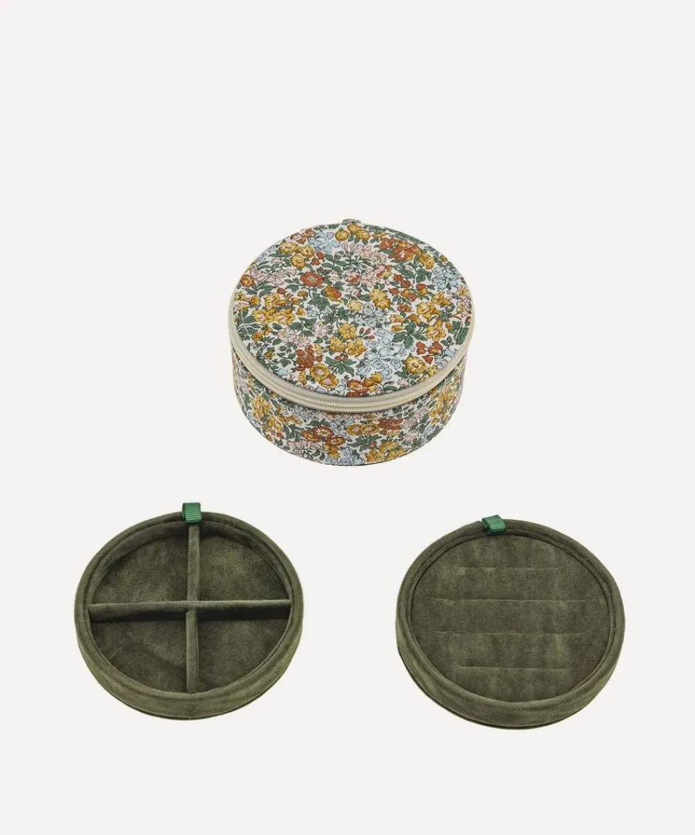 Bon Dep Storage^Penstemon Road Tana Lawn™ Cotton Round Jewellery Box