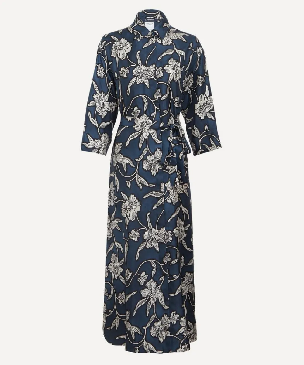 S Max Mara Dresses^Peonia Silk Shirt Dress