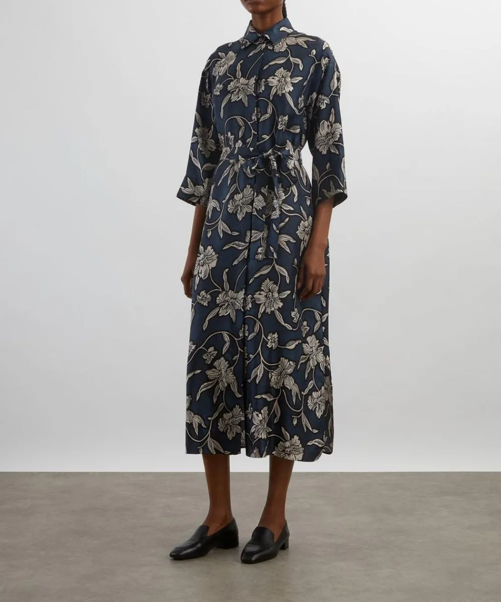 S Max Mara Dresses^Peonia Silk Shirt Dress