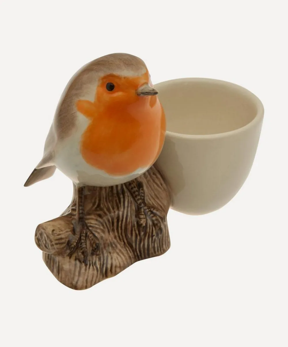 Quail Tableware^Perched Robin Egg Cup