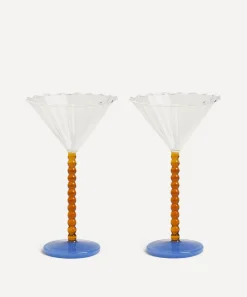 &Klevering Glass & Drinksware|Kitchen^Perle Amber Coupe Glasses Set of Two