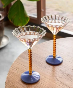 &Klevering Glass & Drinksware|Kitchen^Perle Amber Coupe Glasses Set of Two