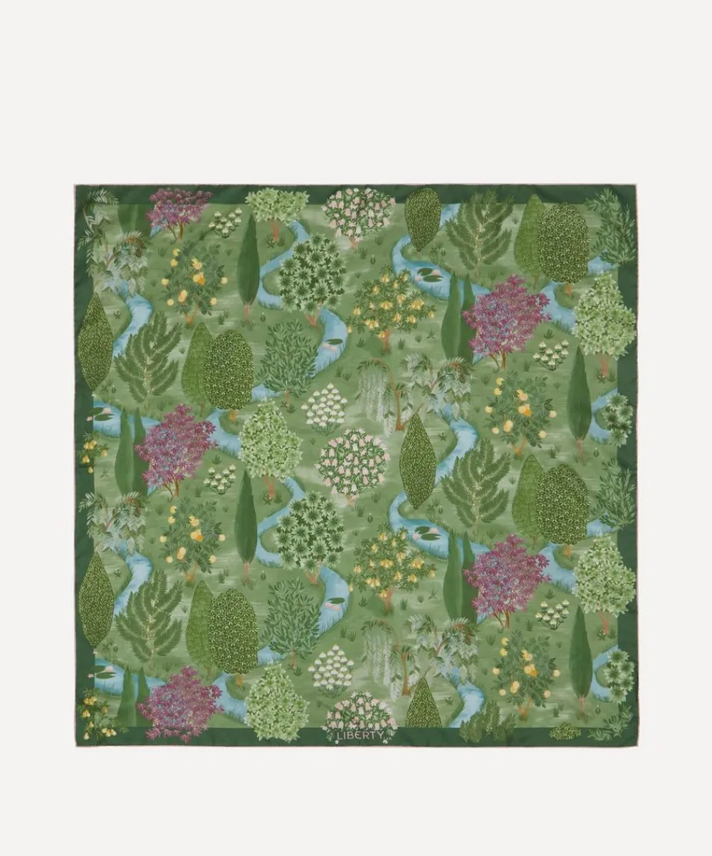Liberty Scarves^Persian Gardens 90x90 Silk Scarf