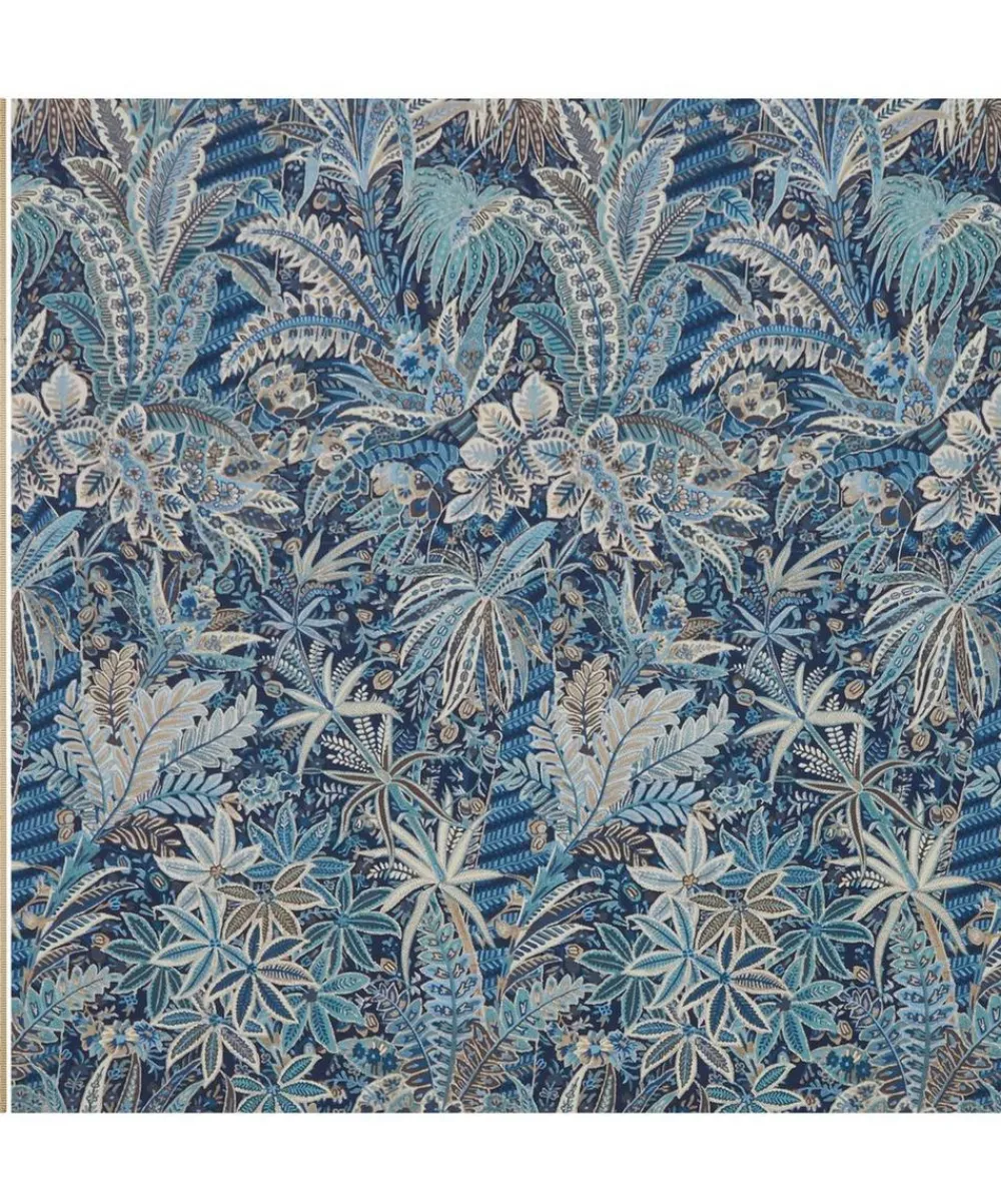 Liberty Interiors Furnishing Fabrics^Persian Voyage Amersham Linen-Blend in Lapis