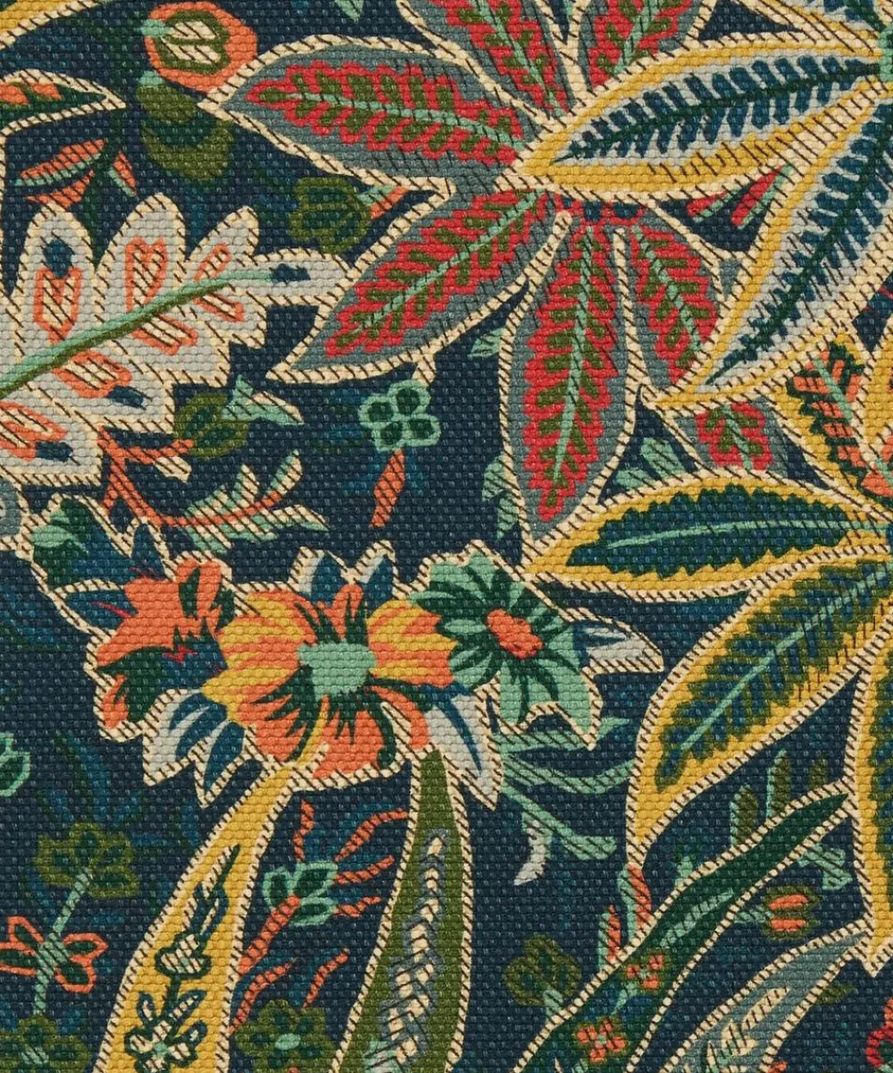 Liberty Interiors Furnishing Fabrics^Persian Voyage Amersham Linen-Blend in Lichen