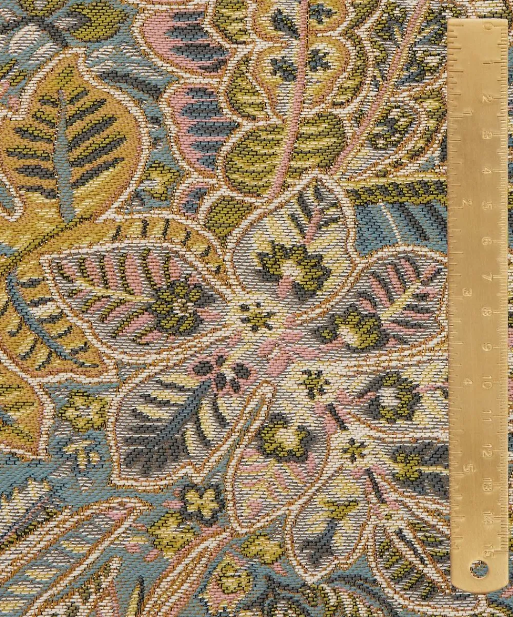 Liberty Interiors Furnishing Fabrics^Persian Voyage Jacquard Gatton in Pewter – Outdoor