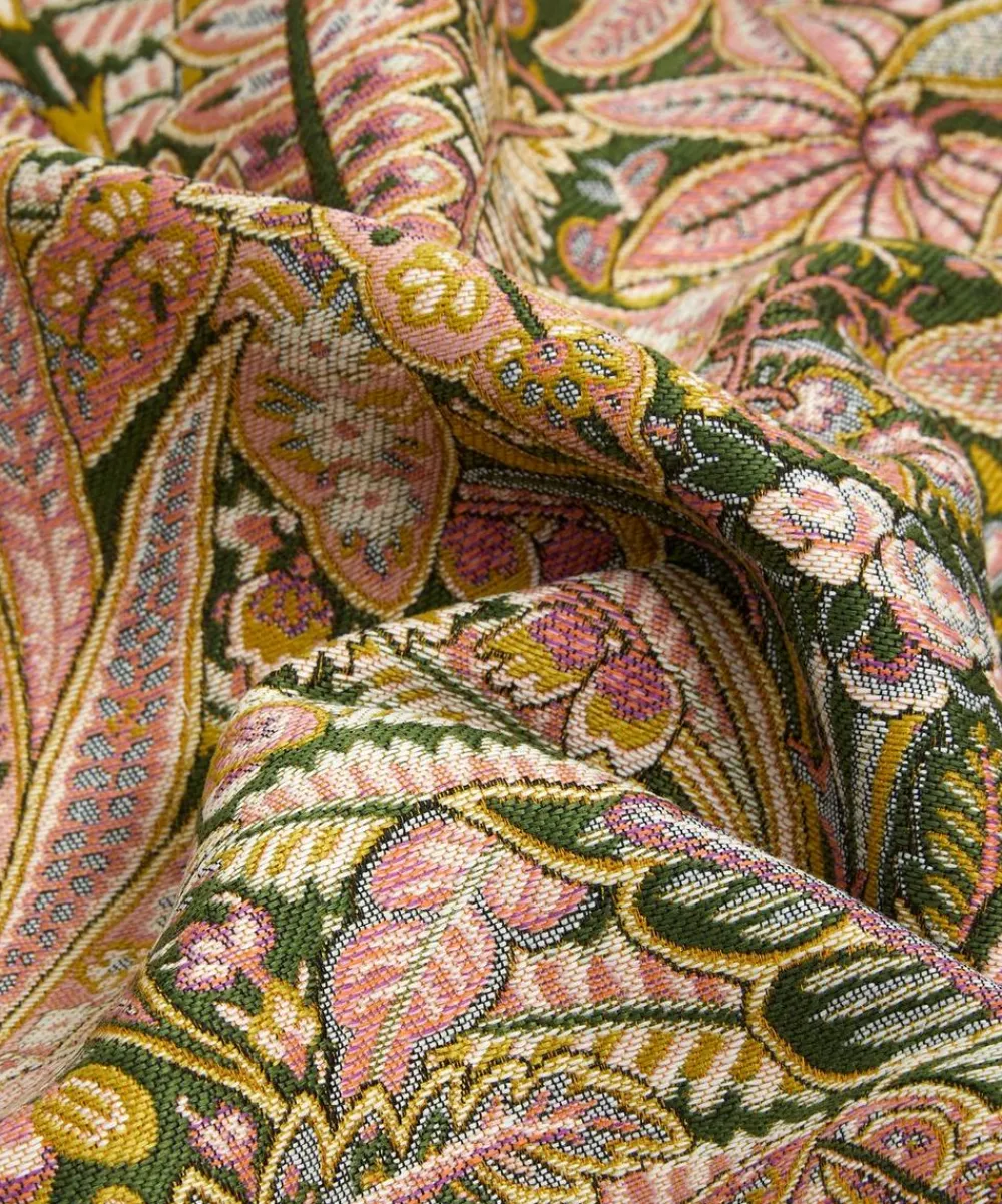 Liberty Interiors Furnishing Fabrics^Persian Voyage Jacquard Gatton in Lacquer – Outdoor
