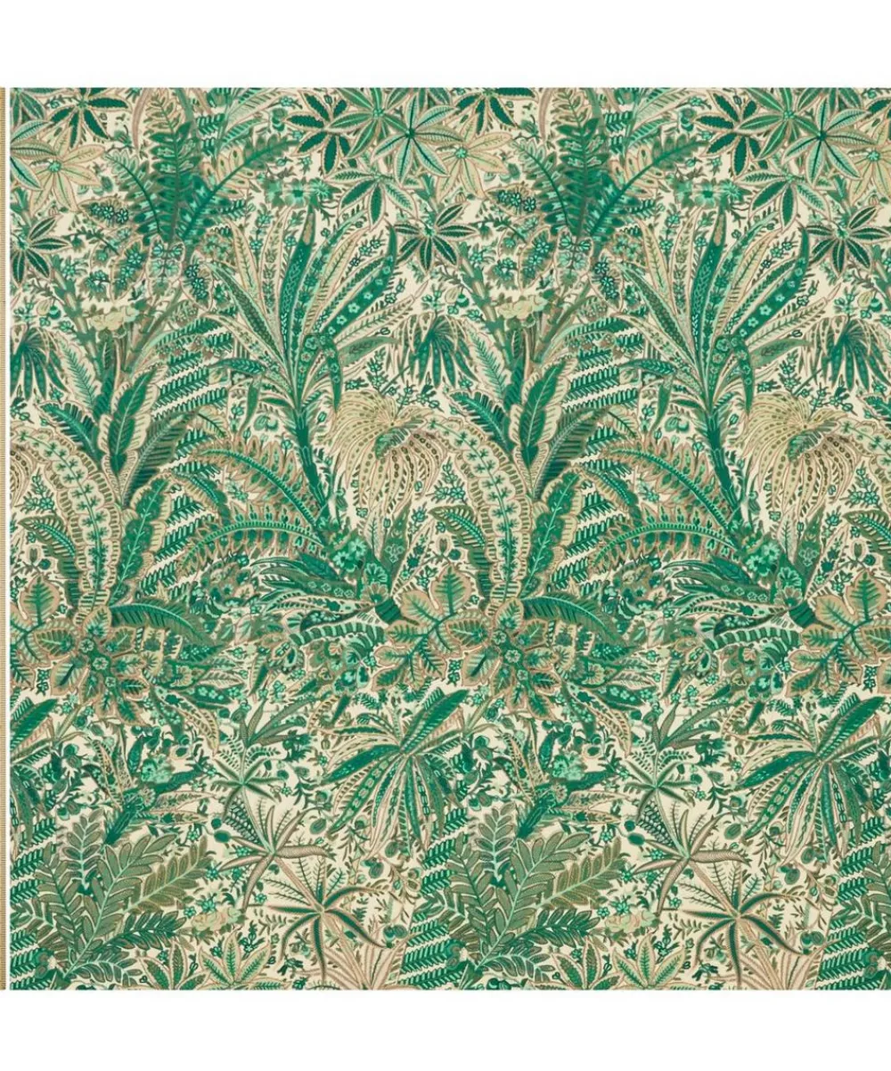 Liberty Interiors Furnishing Fabrics^Persian Voyage Landsdowne Linen in Jade Stone