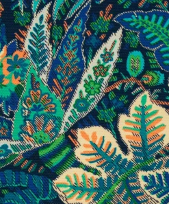 Liberty Interiors Furnishing Fabrics^Persian Voyage Majorelle in Palm Green – Outdoor
