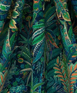 Liberty Interiors Furnishing Fabrics^Persian Voyage Majorelle in Palm Green – Outdoor