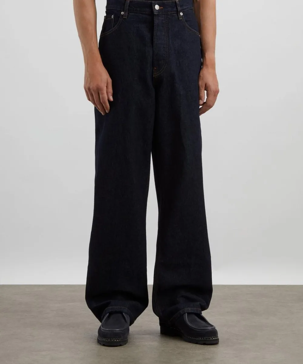 Dries Van Noten Trousers^Pine Straight-Cut Denim Jeans