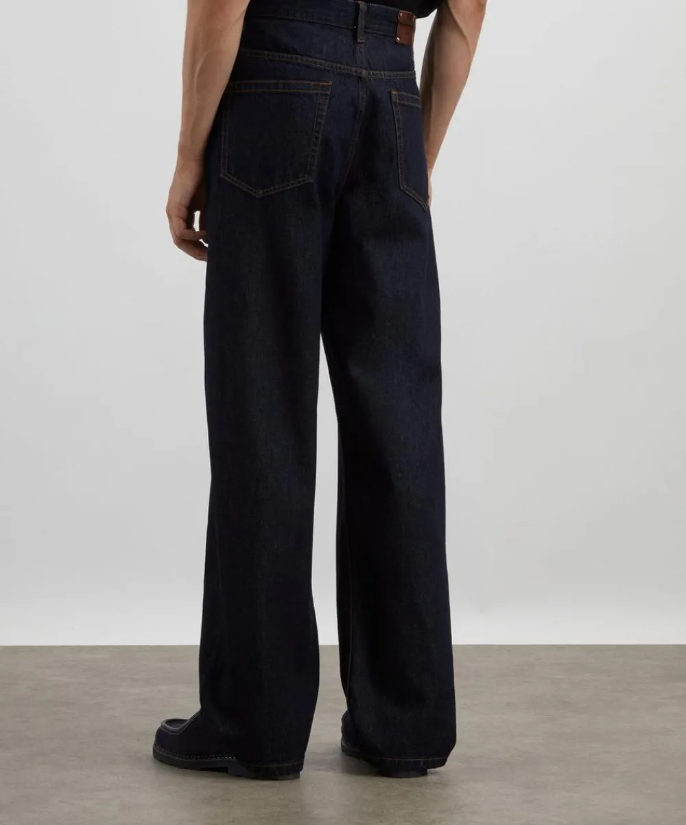 Dries Van Noten Trousers^Pine Straight-Cut Denim Jeans