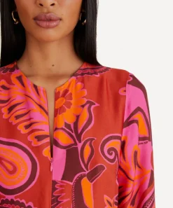 FARM Rio Dresses^Pink Bold Floral Maxi-Dress