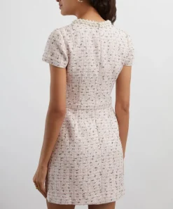 Self-Portrait Dresses^Pink Bouclé Pearl Mini Dress