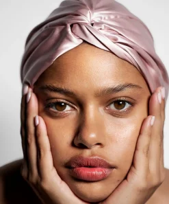 Slip Hair Styling^Pink Silk Hair Turban