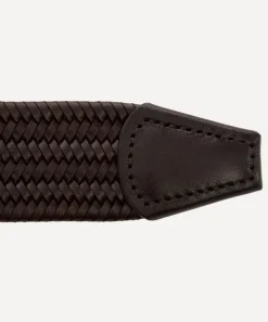 Anderson's Belts^Plain Leather Woven Belt