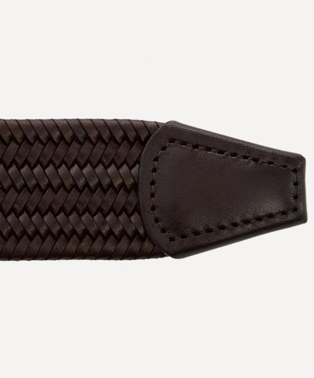 Anderson's Belts^Plain Leather Woven Belt