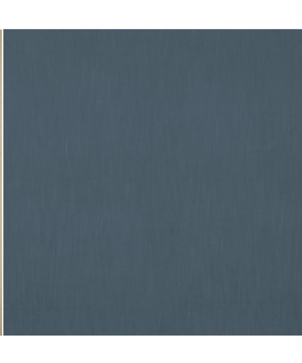 Liberty Interiors Furnishing Fabrics^Plain Lustre Linen in Pewter Blue