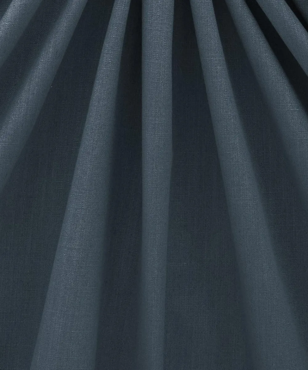 Liberty Interiors Furnishing Fabrics^Plain Lustre Linen in Pewter Blue