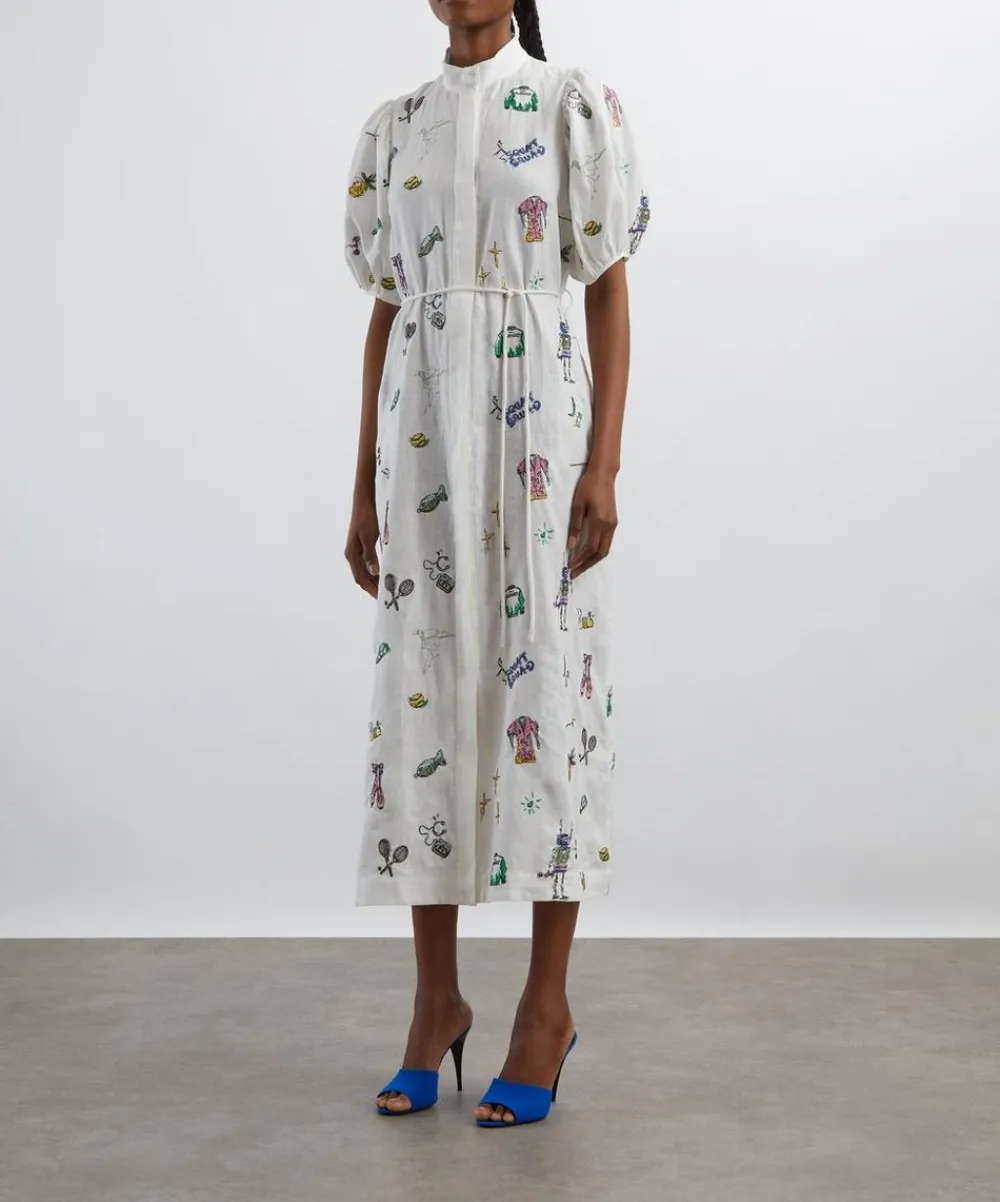 ALÉMAIS Dresses^Play Embroidered Shirt Dress