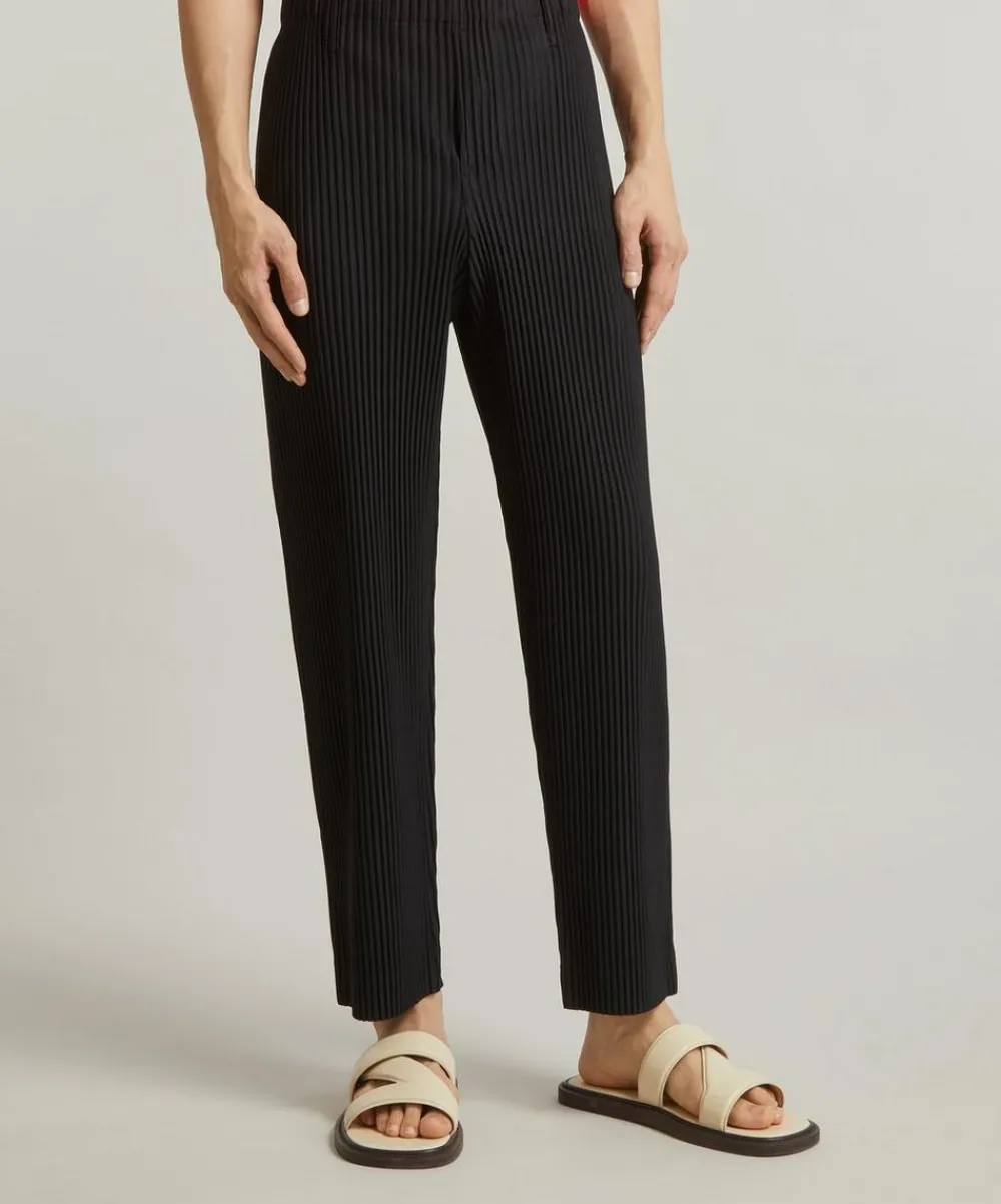 Homme Plisse Issey Miyake Trousers^Pleated Straight Leg Trousers