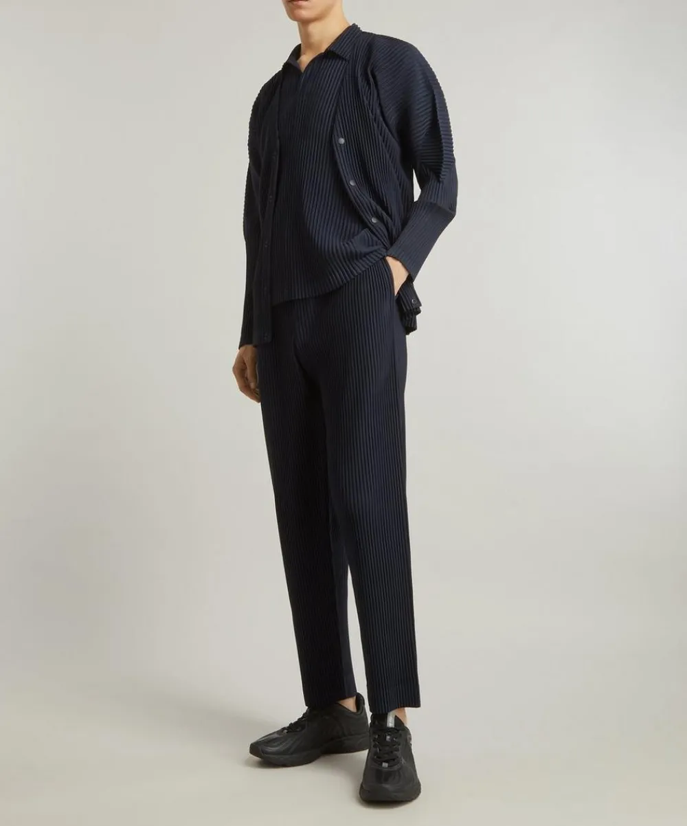 Homme Plisse Issey Miyake Trousers^Pleated Straight Leg Trousers
