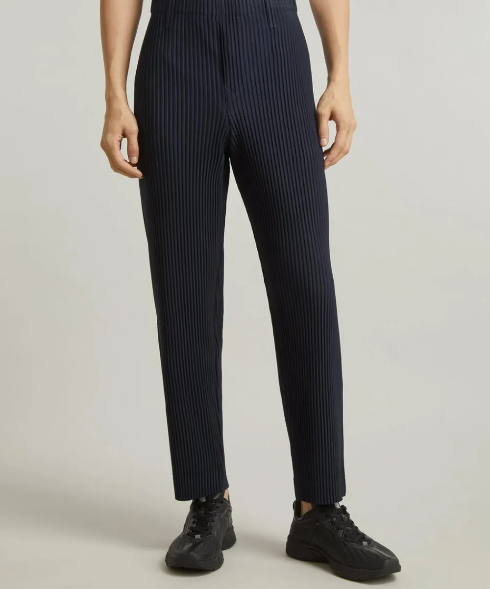 Homme Plisse Issey Miyake Trousers^Pleated Straight Leg Trousers