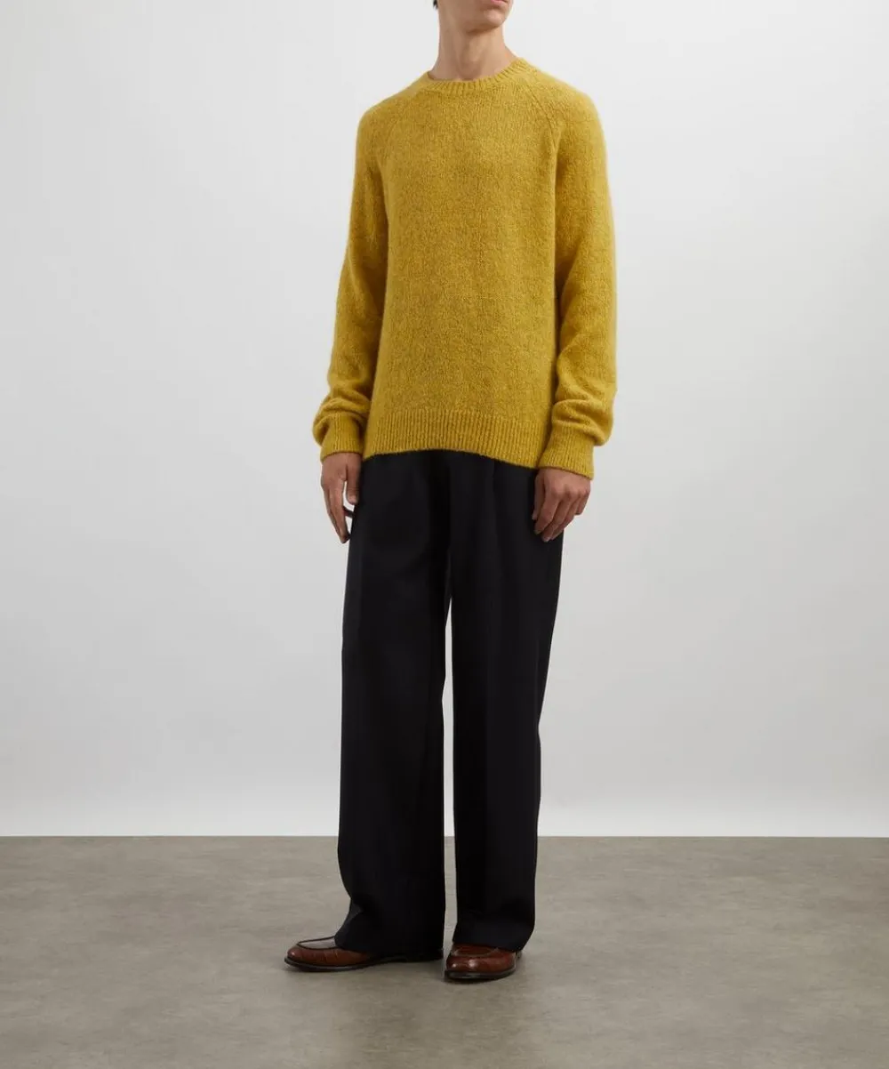 Dries Van Noten Trousers^Pleated Straight-Leg Wool Trousers