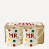 Emma Bridgewater Mugs^Polka Dot Mr and Mr Boxed Half-Pint Mugs Set of Two
