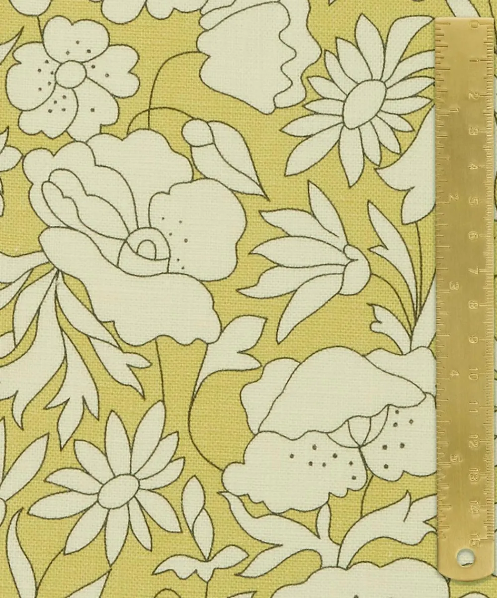 Liberty Interiors Furnishing Fabrics^Poppy Meadow Landsdowne Linen in Fennel