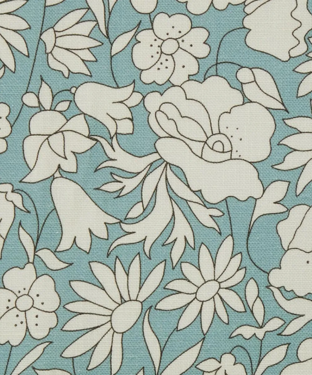 Liberty Interiors Furnishing Fabrics^Poppy Meadow Landsdowne Linen in Lichen