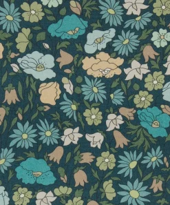 Liberty Interiors Furnishing Fabrics^Poppy Meadowfield Cotton in Scarab