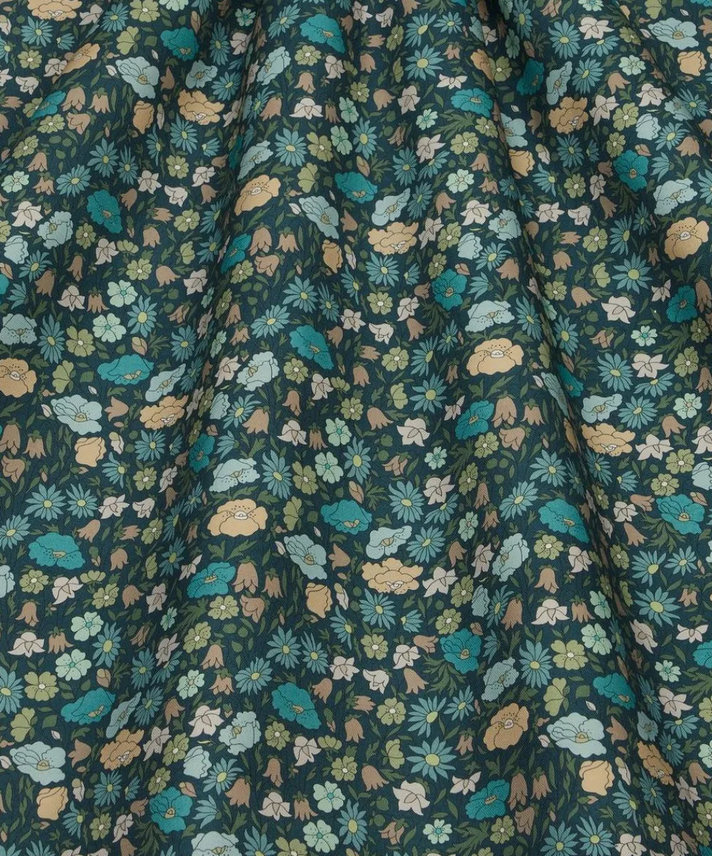 Liberty Interiors Furnishing Fabrics^Poppy Meadowfield Cotton in Scarab