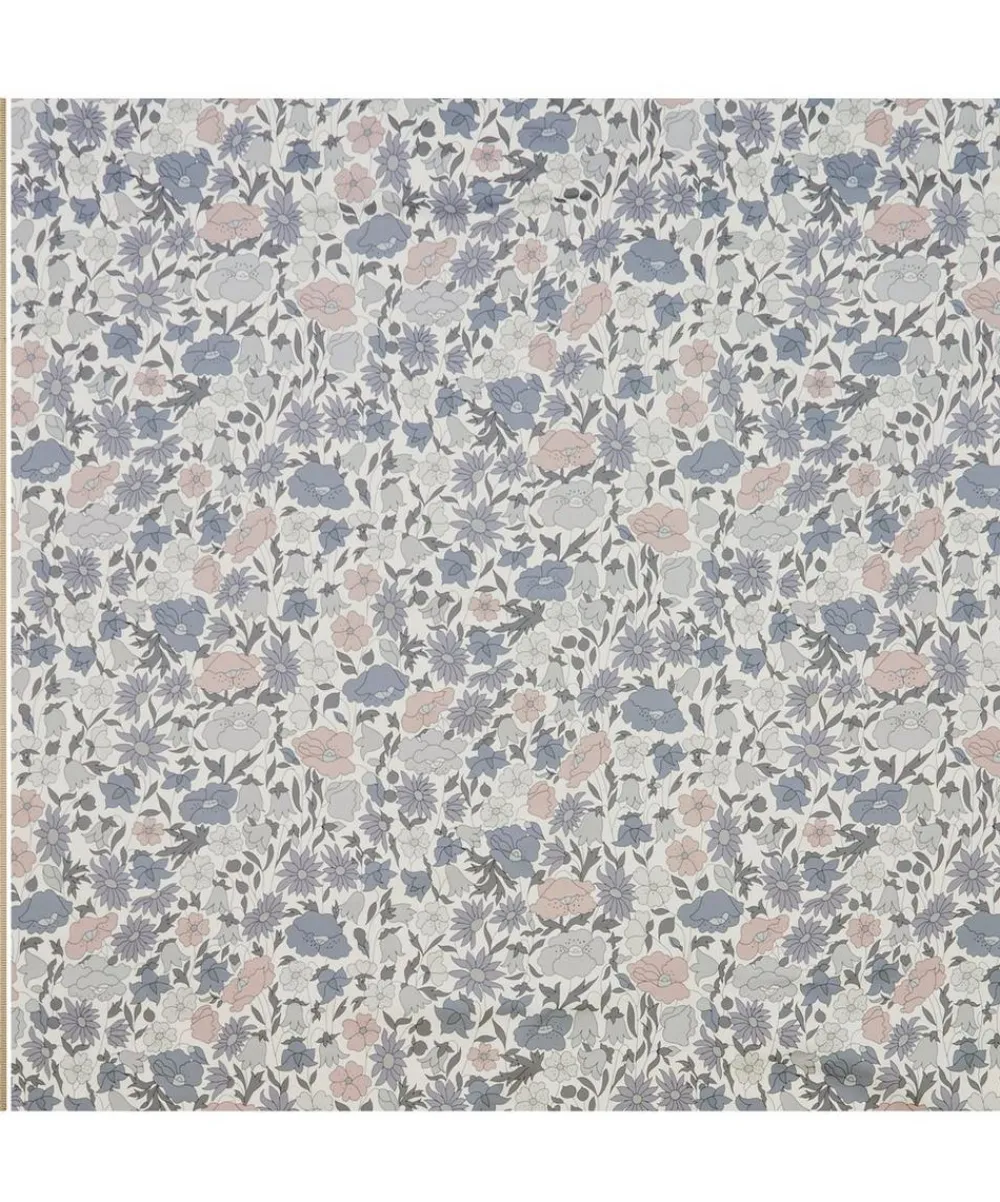 Liberty Interiors Furnishing Fabrics^Poppy Meadowfield Cotton Sateen in Pewter