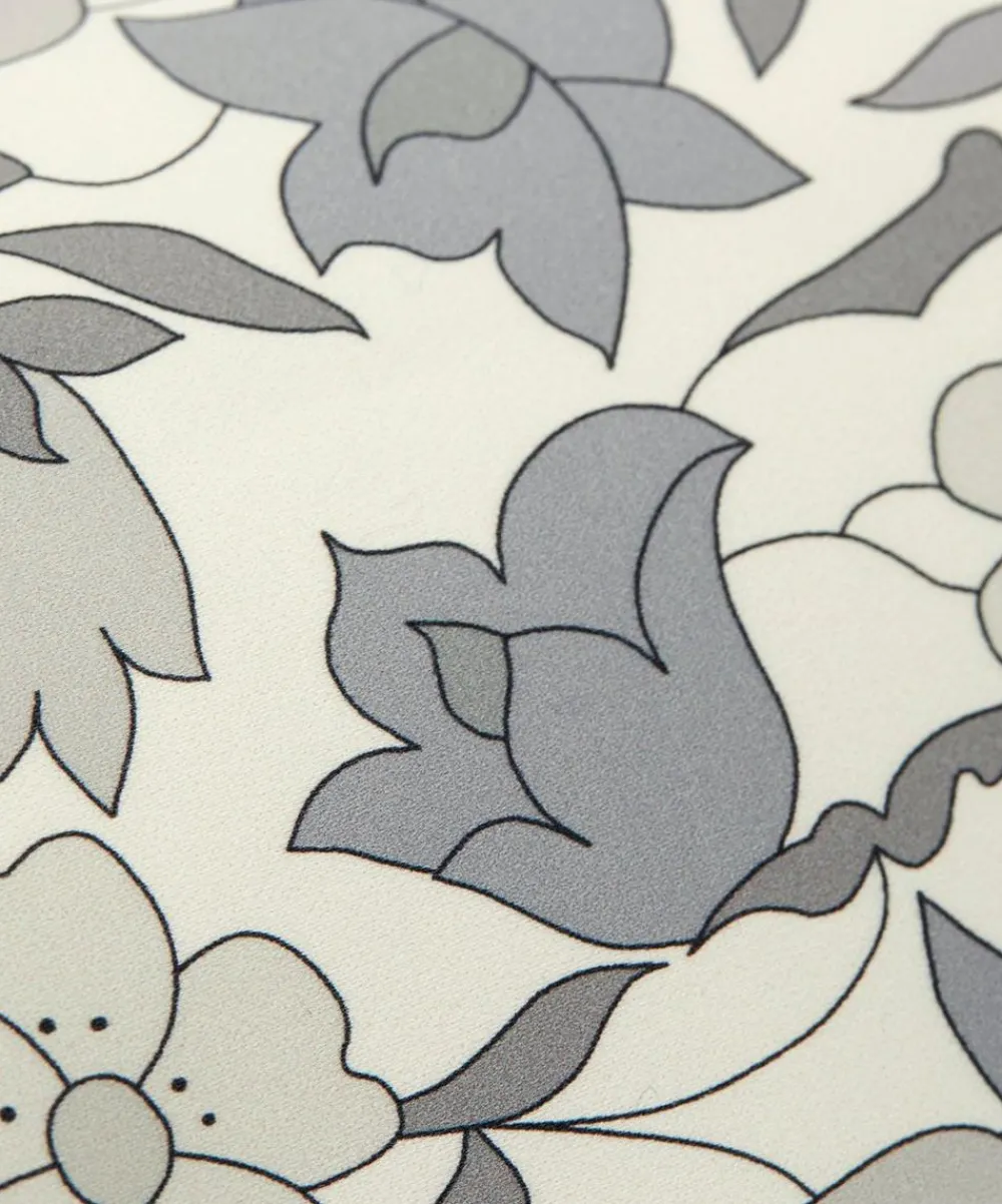 Liberty Interiors Furnishing Fabrics^Poppy Meadowfield Cotton Sateen in Pewter