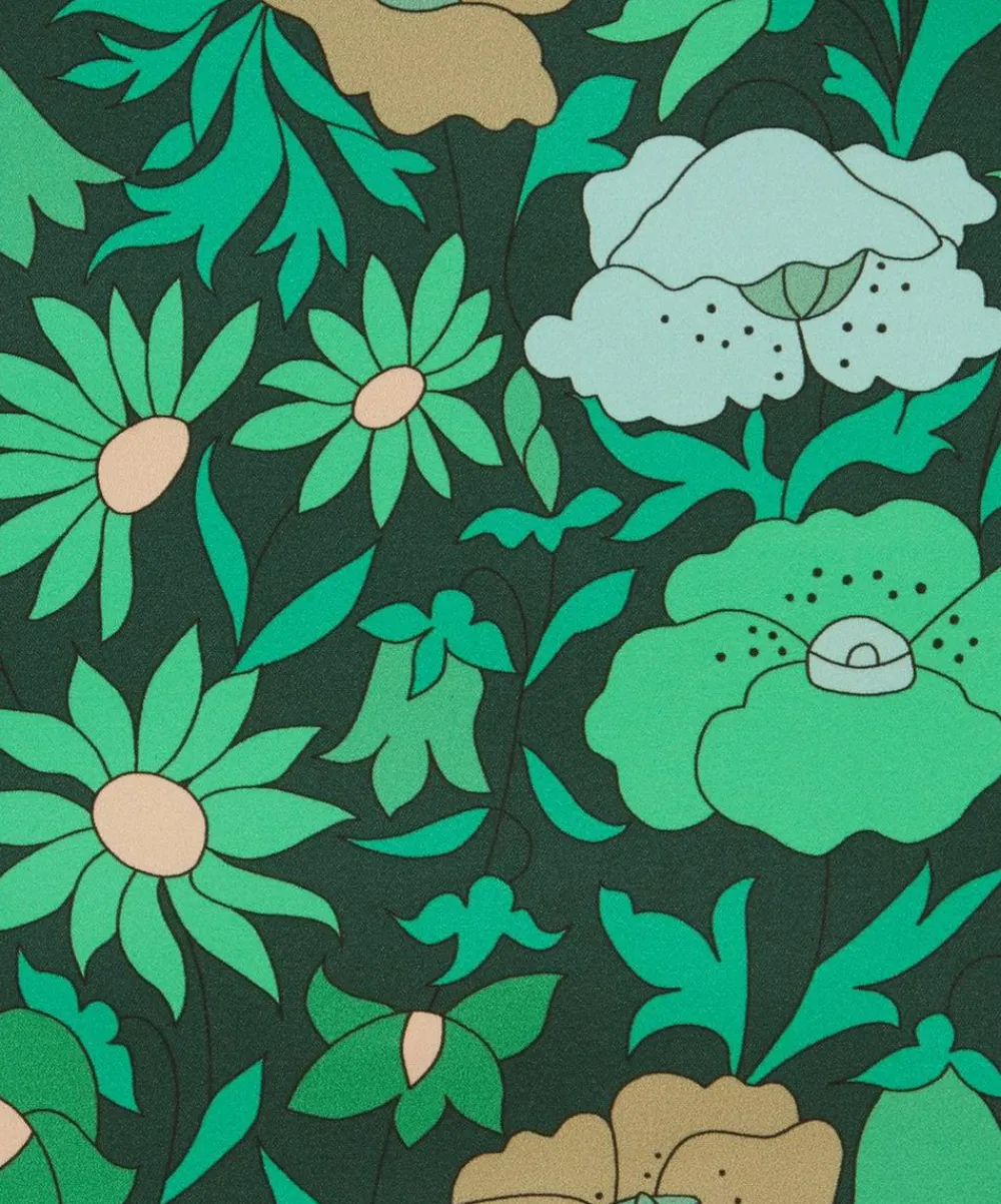 Liberty Interiors Furnishing Fabrics^Poppy Meadowfield Cotton Sateen in Jade