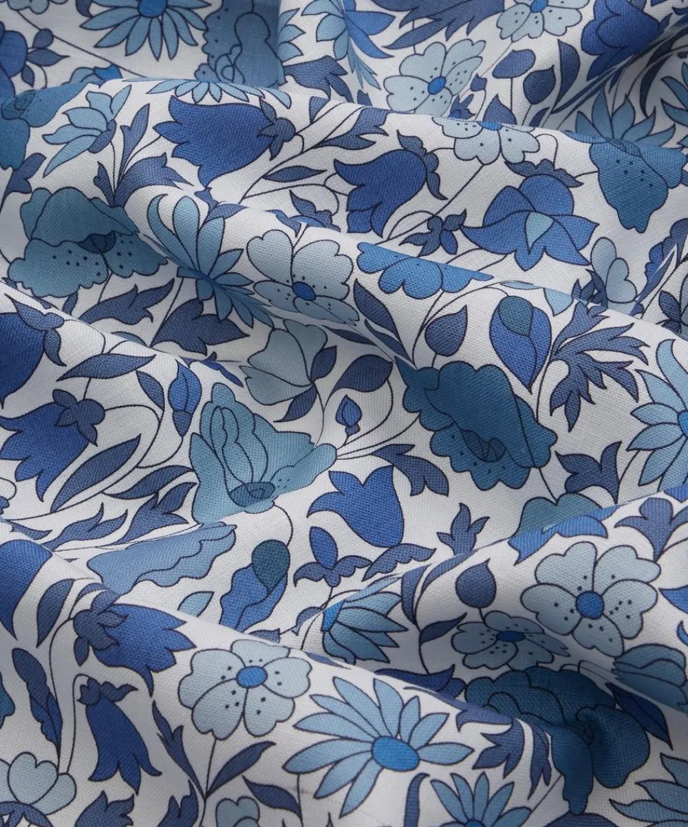 Liberty Interiors Furnishing Fabrics^Poppy Meadowfield Landsdowne Linen in Lapis