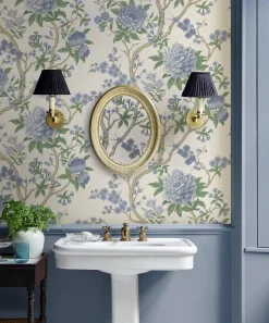Liberty Interiors Wallpaper|Wallpaper^Porcelain Trail in Lapis