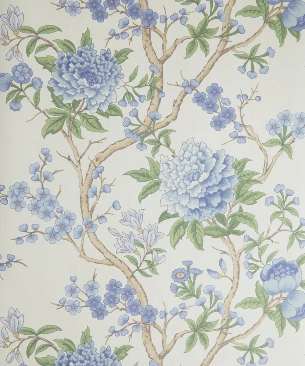 Liberty Interiors Wallpaper|Wallpaper^Porcelain Trail in Lapis