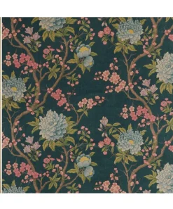 Liberty Interiors Furnishing Fabrics^Porcelain Trail Velvet in Ink