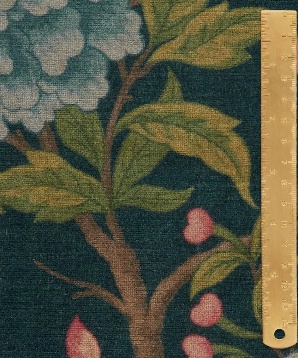 Liberty Interiors Furnishing Fabrics^Porcelain Trail Velvet in Ink