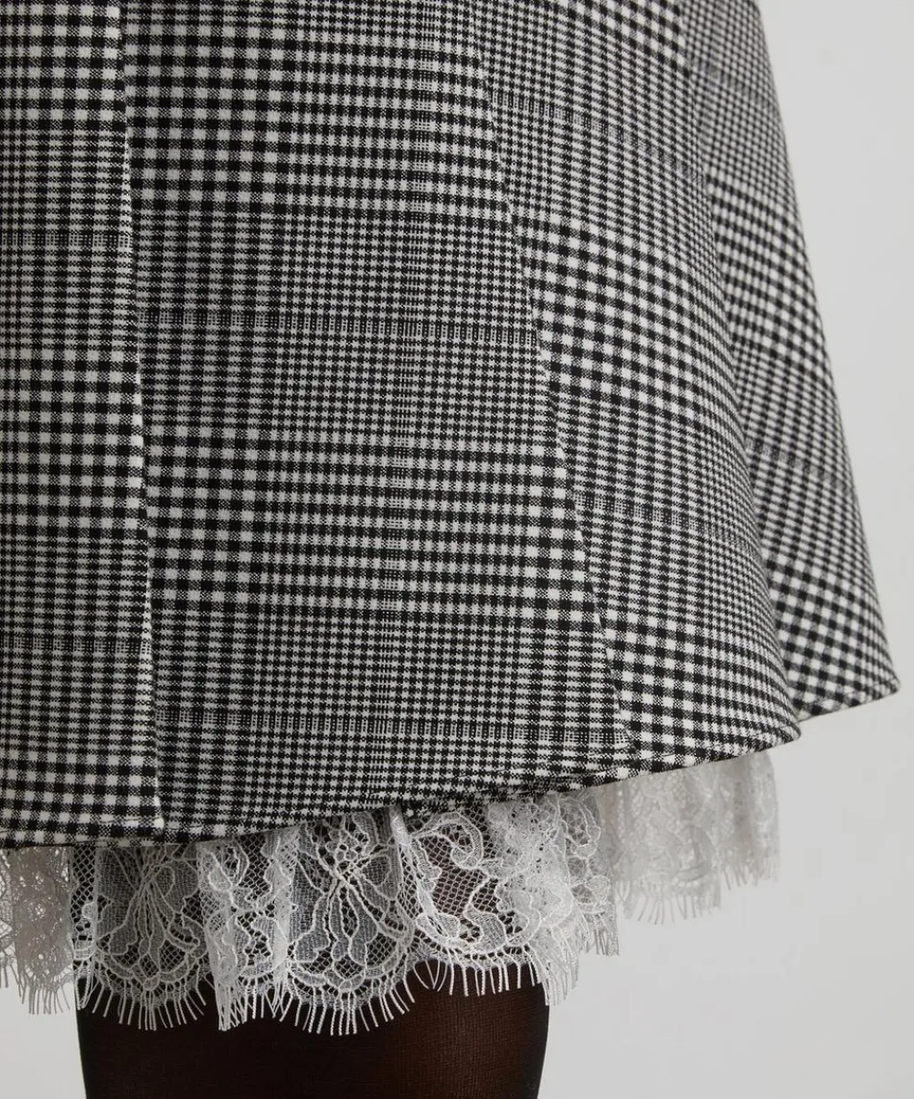 Self-Portrait Skirts^Prince of Wales Check Pleated Midi Skirt
