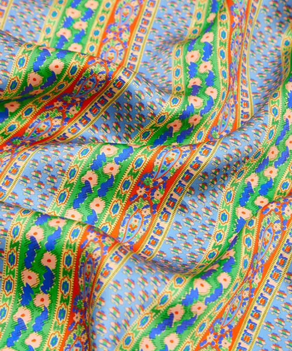 Liberty Fabrics Silk Satin^Prospect Stripe Silk Satin