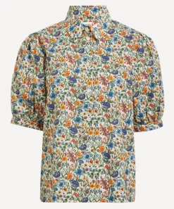 Liberty Tops^Rachel Tana Lawn™ Cotton Puff-Sleeve Shirt
