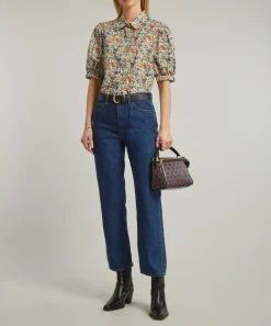 Liberty Tops^Rachel Tana Lawn™ Cotton Puff-Sleeve Shirt