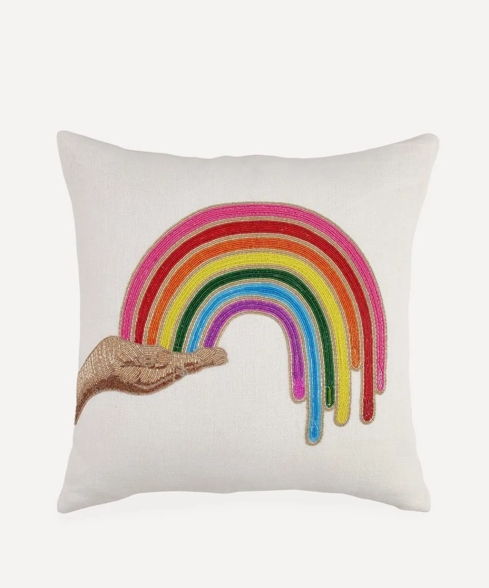 Jonathan Adler Cushions^Rainbow Beaded Cushion