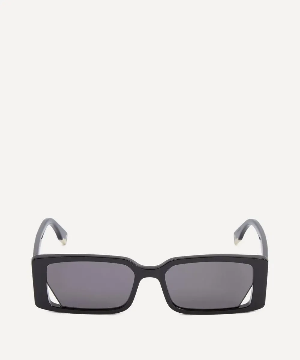 Fendi Sunglasses & Glasses^Rectangle Black Acetate Sunglasses
